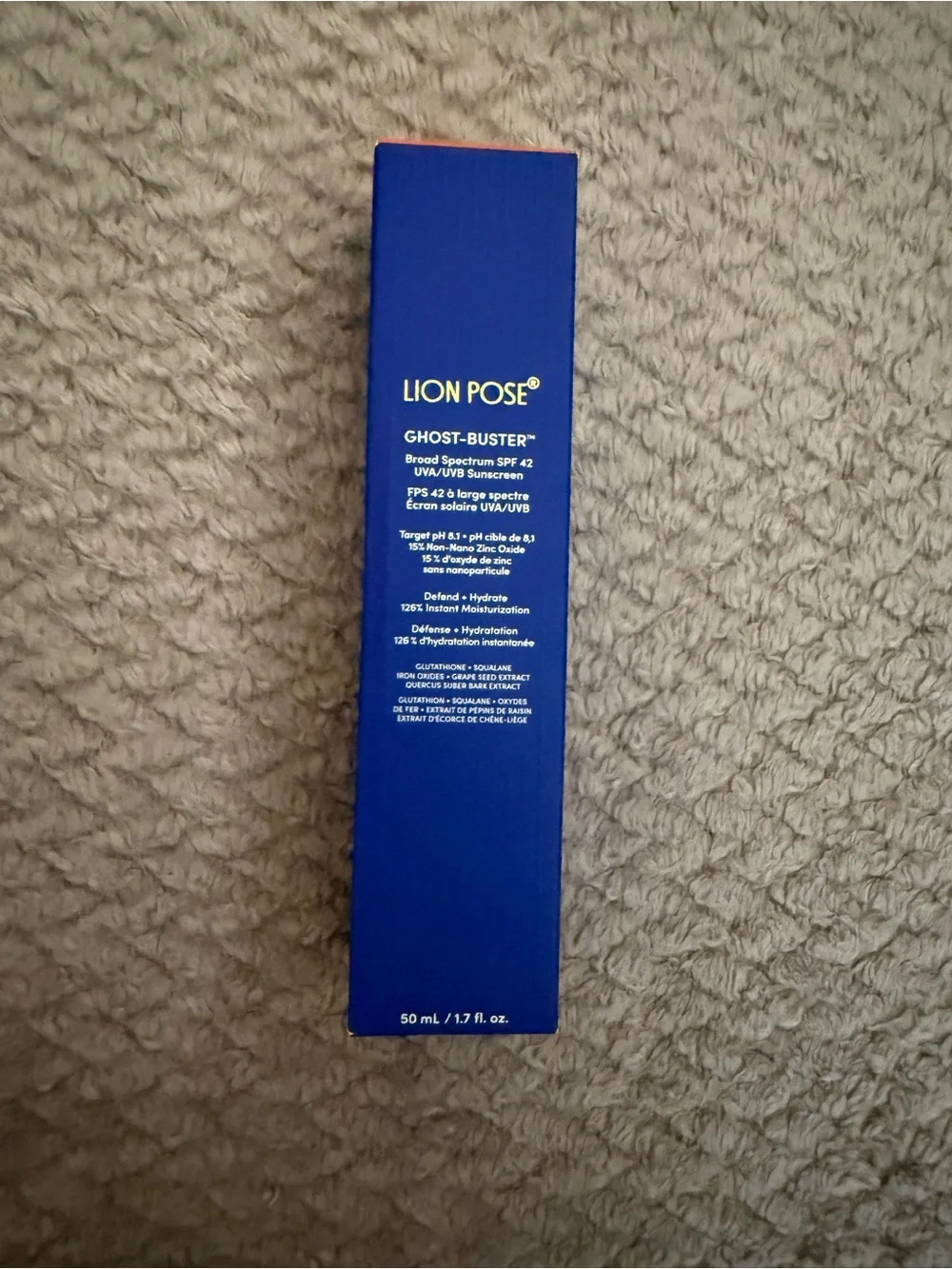 LION POSE Ghost-Buster Broad Spectrum SPF 42 Sunscreen 💙☀️
